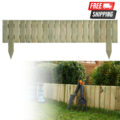 Wooden log picket fence - log,