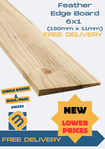 Feather edge boards 6x1 - feather,